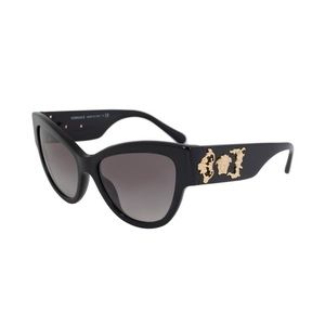 Versace Cat Eye Sunglasses VE4322 GB1 11 55 | Black Frame | Grey Gradient Lenses